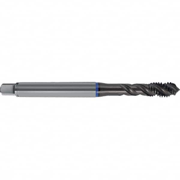 Spiral Flute Tap: M12 x 1.75, Metric, 3 Flute, Semi-Bottoming, 6GX Class of Fit, HSS-E, TiAlN Finish Right Hand Flute, Right Hand Thread, D11 & D12, Series 4625