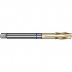 Spiral Point Tap: M14 x 1.5, Metric Fine, 4 Flutes, Plug, 6HX, Powdered Metal High Speed Steel, Sirius Finish 100 mm OAL, Right Hand, D4/D5 Series 4647