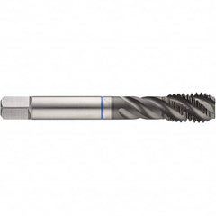 Spiral Flute Tap: #4-40, UNC, 3 Flute, Semi-Bottoming, 2BX Class of Fit, HSS-E, Slidur Finish Right Hand Flute, Right Hand Thread, H3 & H4, Series 4652