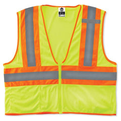 8229Z L/ XL Lime Econ 2-Tone Vest Type R Class 2 - Caliber Tooling