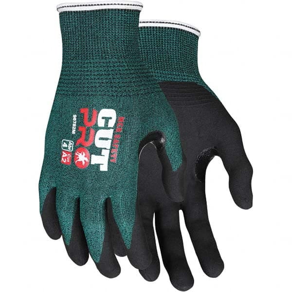 MCR Safety - Size L, ANSI Cut Lvl A2, Puncture Lvl 3, Abrasion Lvl 5, Nitrile Coated Cut Resistant Gloves - Caliber Tooling