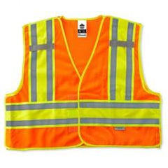 8245PSV 2/3XL ORANGE SAFETY VEST - Caliber Tooling