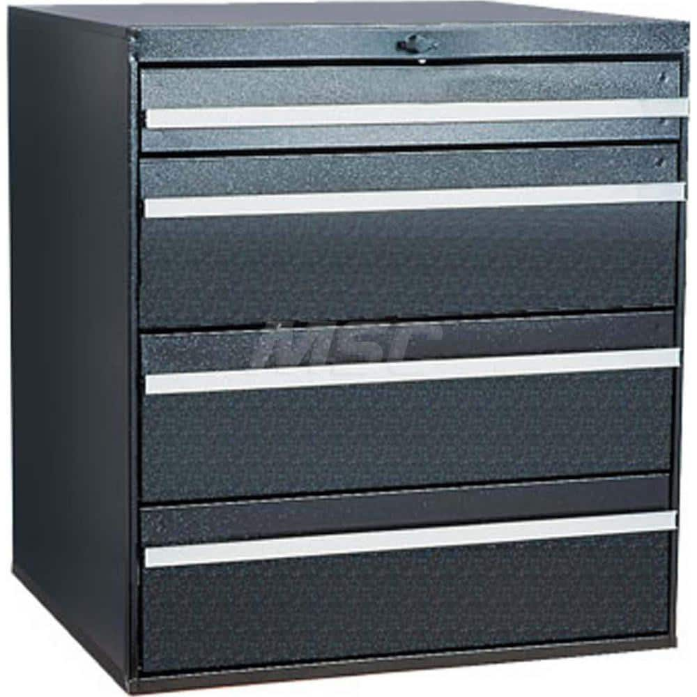 Platt & LaBonia - Small Parts Cabinets; Type: Modular Drawer Cabinet ; Number of Drawers: 4.000 ; Width (Inch): 23-1/2 ; Depth (Inch): 22 ; Height (Inch): 26 ; Frame Material: Steel - Exact Industrial Supply