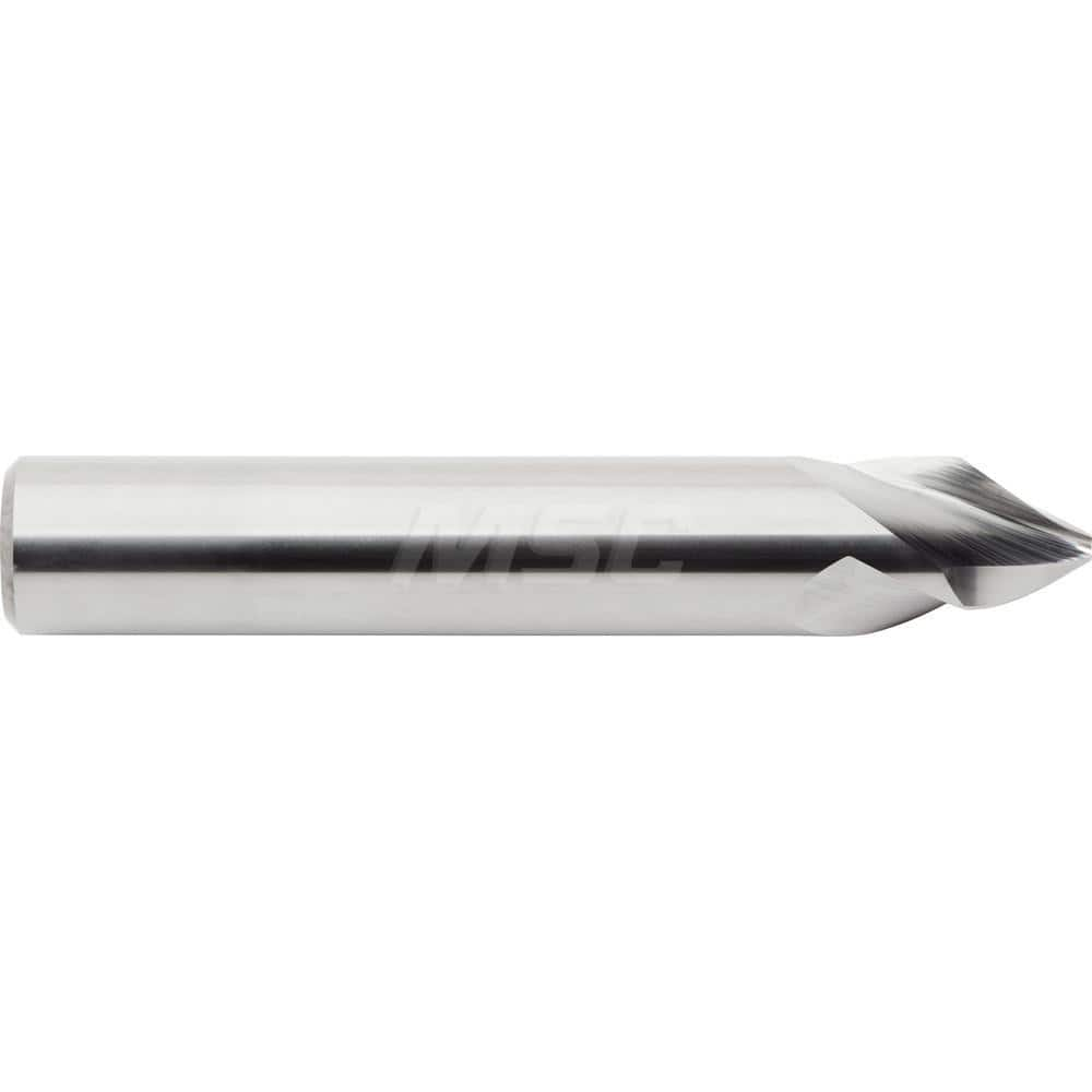 M.A. Ford - Chamfer Mills; Cutter Head Diameter (Inch): 1/2 ; Included Angle A: 60 ; Chamfer Mill Material: Solid Carbide ; Chamfer Mill Finish/Coating: Uncoated ; Overall Length (Inch): 3 ; Shank Diameter (Inch): 1/2 - Exact Industrial Supply