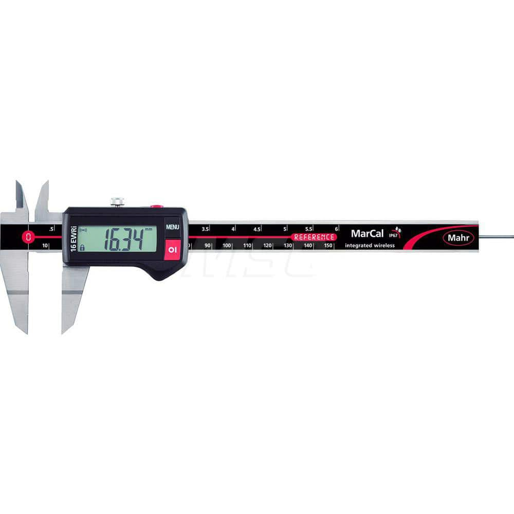 Mahr - Electronic Calipers; Minimum Measurement (mm): 0.00 ; Minimum Measurement (Decimal Inch): 0.0000 ; Maximum Measurement (Decimal Inch): 6 ; Maximum Measurement (mm): 150.00 ; Accuracy Plus/Minus (Decimal Inch): 0.0010 ; Accuracy Plus/Minus (mm): 0. - Exact Industrial Supply