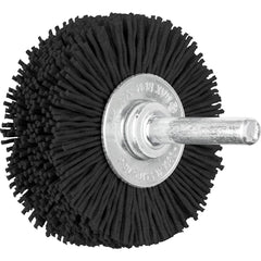 PFERD - Wheel Brushes; Outside Diameter (Inch): 2 ; Wire Type: Crimped ; Fill Material: Nylon; Silicon Carbide ; Trim Length (Inch): 1/2 ; Filament Wire Diameter Range: Up to 0.0099 ; Maximum RPM: 15000.000 - Exact Industrial Supply