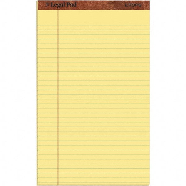 TOPS - Note Pads, Writing Pads & Notebooks Writing Pads & Notebook Type: Writing Pad Size: 8-1/2 x 14 - Caliber Tooling