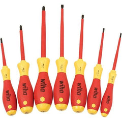 Wiha - Screwdriver Sets Screwdriver Types Included: Insulated Slotted; Phillips; Square Number of Pieces: 7 - Caliber Tooling