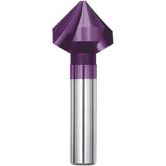 Magafor - 20.5mm Head Diam, 25/64" Shank Diam, 90° Solid Carbide Countersink - Caliber Tooling