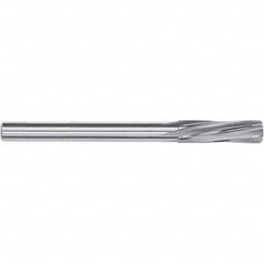 Magafor - 5.9mm Solid Carbide Chucking Reamer - Spiral Flute, 5mm Straight Shank, 22mm Flute Length, 63mm OAL - Caliber Tooling