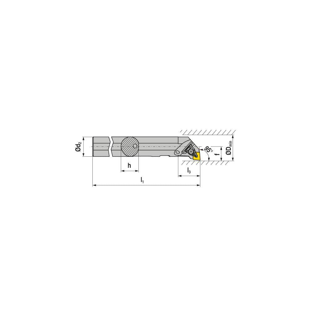 Indexable Boring Bar:  S20U DCLNL 4N,  95.00&deg N/A Steel 14.0000″ OAL,  Clamp,