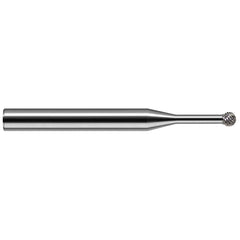 Harvey Tool - 1mm Cut Diam, 1/8" Shank Diam, Solid Carbide Double Cut Sphere Burr - Exact Industrial Supply