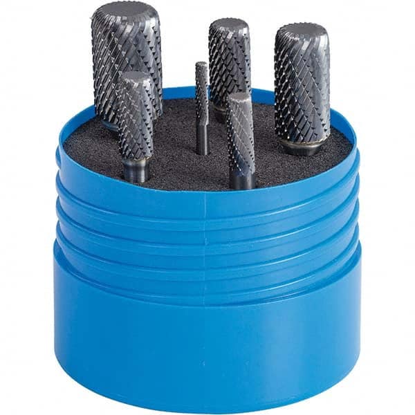 SGS Pro - Burr Sets Head Shape: (6) Corner Radius/Cylinder Tooth Style: Double Cut - Caliber Tooling