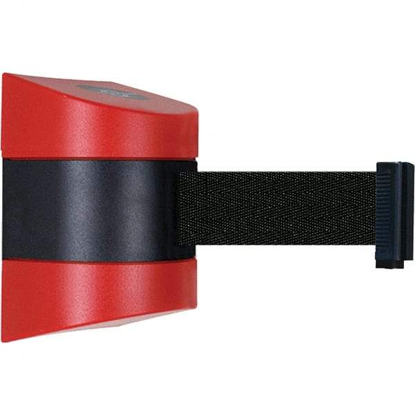 Tensator - 7-1/4" High x 4-3/4" Long x 4-3/4" Wide Magnetic Wall Mount Barrier - Red Powdercoat Finish, Black/Red, Use with Wall Mount - Caliber Tooling