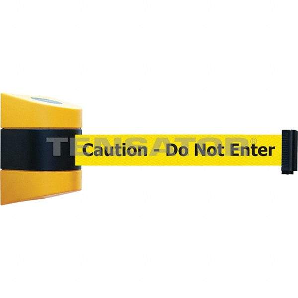 Tensator - 7-1/4" High x 4-3/4" Long x 4-3/4" Wide Magnetic Wall Mount Barrier - Yellow Powdercoat Finish, Black/Yellow, Use with Wall Mount - Caliber Tooling