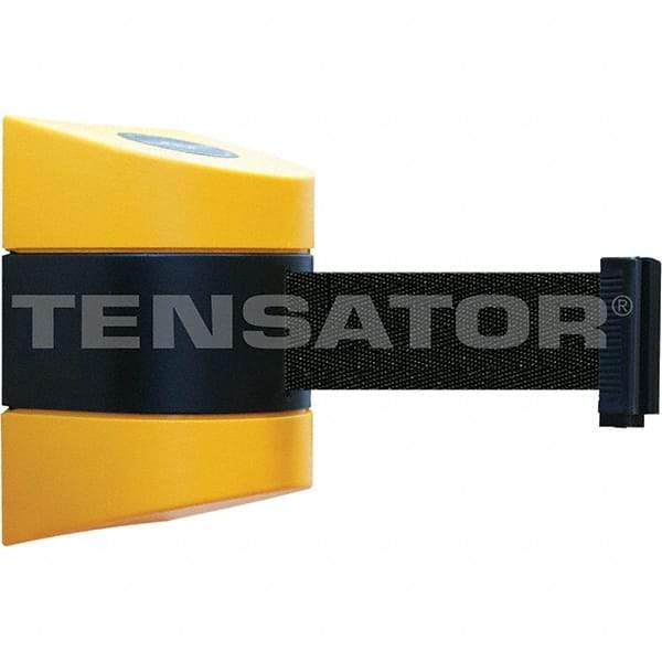 Tensator - 7-1/4" High x 4-3/4" Long x 4-3/4" Wide Magnetic Wall Mount Barrier - Yellow Powdercoat Finish, Black/Yellow, Use with Wall Mount - Caliber Tooling