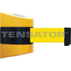 Tensator - 7-1/4" High x 4-3/4" Long x 4-3/4" Wide Magnetic Wall Mount Barrier - Yellow Powdercoat Finish, Black/Yellow, Use with Wall Mount - Caliber Tooling