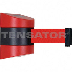 Tensator - 7-1/4" High x 4-3/4" Long x 4-3/4" Wide Magnetic Wall Mount Barrier - Red Powdercoat Finish, Black/Red, Use with Wall Mount - Caliber Tooling