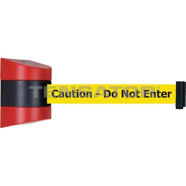 Tensator - 7-1/4" High x 4-3/4" Long x 4-3/4" Wide Magnetic Wall Mount Barrier - Red Powdercoat Finish, Red/Black, Use with Wall Mount - Caliber Tooling