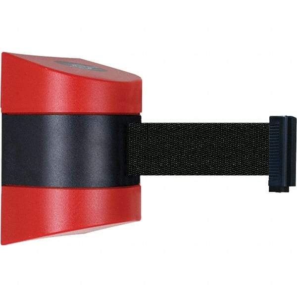 Tensator - 5-1/2" High x 3-1/4" Long x 3-1/4" Wide Magnetic Wall Mount Barrier - Metal, Red Powdercoat Finish, Red/Black, Use with Wall Mount - Caliber Tooling