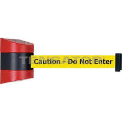 Tensator - 5-1/2" High x 3-1/4" Long x 3-1/4" Wide Magnetic Wall Mount Barrier - Metal, Red Powdercoat Finish, Red/Black, Use with Wall Mount - Caliber Tooling