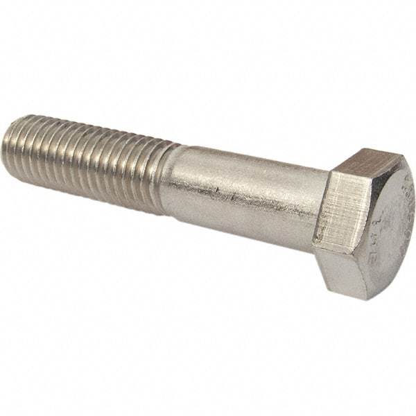 Value Collection - 1/2-13 3-1/4" Long Hex Head Cap Screw - Partially Threaded, 316 Stainless Steel, Uncoated - Caliber Tooling