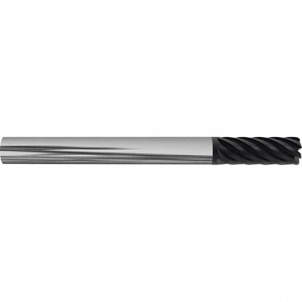 Accupro - 3/8" Diam 7 Flute Solid Carbide 0.03" Corner Radius End Mill - Caliber Tooling