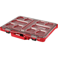 Milwaukee Tool - PACKOUT 10 Compartment Red Small Parts Compact Organizer - Caliber Tooling