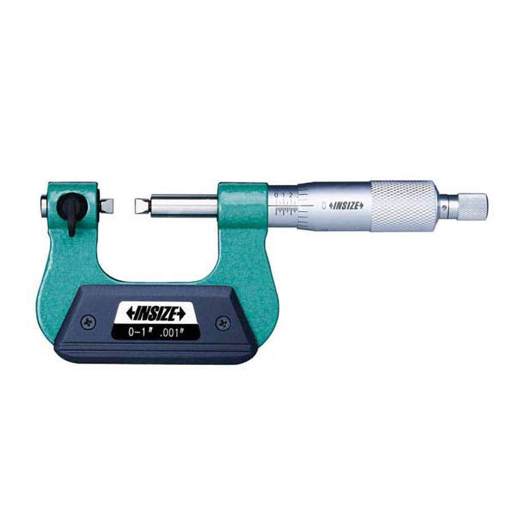 Insize USA LLC - Screw Thread Micrometers; Operation Type: Mechanical ; Minimum Measurement (Decimal Inch): 5.0000 ; Maximum Measurement (Decimal Inch): 6.0000 ; Graduation (Decimal Inch): 0.001 ; Accuracy (Decimal Inch): 0.010000 ; Thimble Type: Ratchet - Exact Industrial Supply