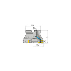 Indexable Square-Shoulder Face Mill:  A491.80.R.06-12,  27.0000″ Arbor Hole Dia, Uses  6,  SNHU 1204 Inserts,  Through Coolant,  Series  A491-12