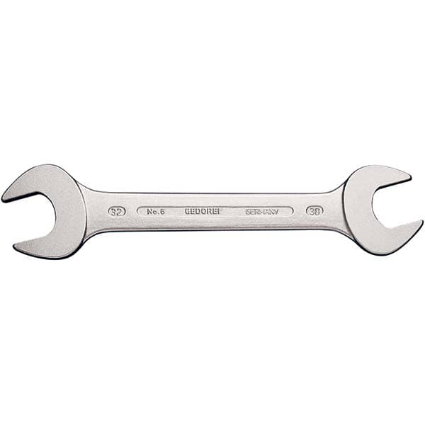 Open End Wrench: 10 mm x 12 mm, Double End Head 15 ° Head Angle, Vanadium Steel, Chrome-Plated