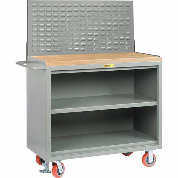 Little Giant - 3,600 Lb Capacity Mobile Service Bench - 41" Wide x 24" Deep x 43" High, Steel, Gray - Caliber Tooling