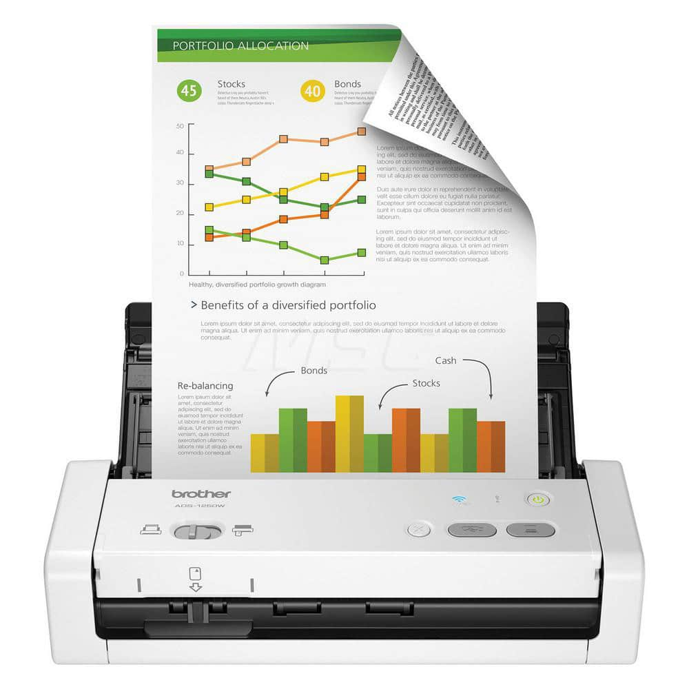 Brother - Scanners & Printers; Scanner Type: Wireless Scanner ; System Requirements: Mac OS X 10.11.6, 10.12.x, 10.3.x; Windows 10, Windows 8, Windows 8.1, Windows 7 (SP1); Linux ; Resolution: 1200 x 1200 dpi; 600 x 600 dpi - Exact Industrial Supply