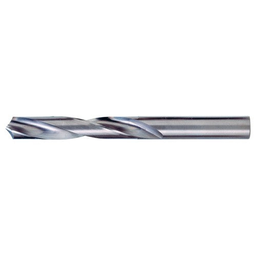 ‎27/64″ Dia. × 0.422″ Shank × 2-7/8″ Flute Length × 4-1/2″ OAL, 118°, Bright, 2xD Flute, Round Solid Carbide Drill - Exact Industrial Supply