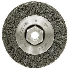 4″ Narrow Face Crimped Wire Wheel, .014″ Steel Fill, M14 × 2.0 Nut - Caliber Tooling