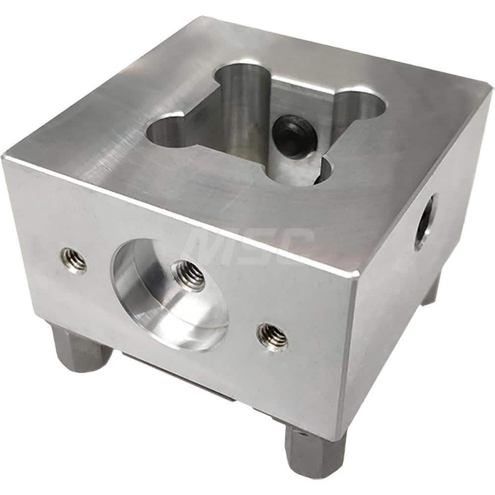 EDM Electrode Holders; System Compatibility: Erowa ITS; Holder Size: S20; Maximum Electrode Size (mm): 20; Electrode Shape Compatibility: Square/Round; Material: Stainless Steel; Flushing Duct: Yes; With Plate: Yes; Hardened: Yes; For Use With: Erowa/RHS