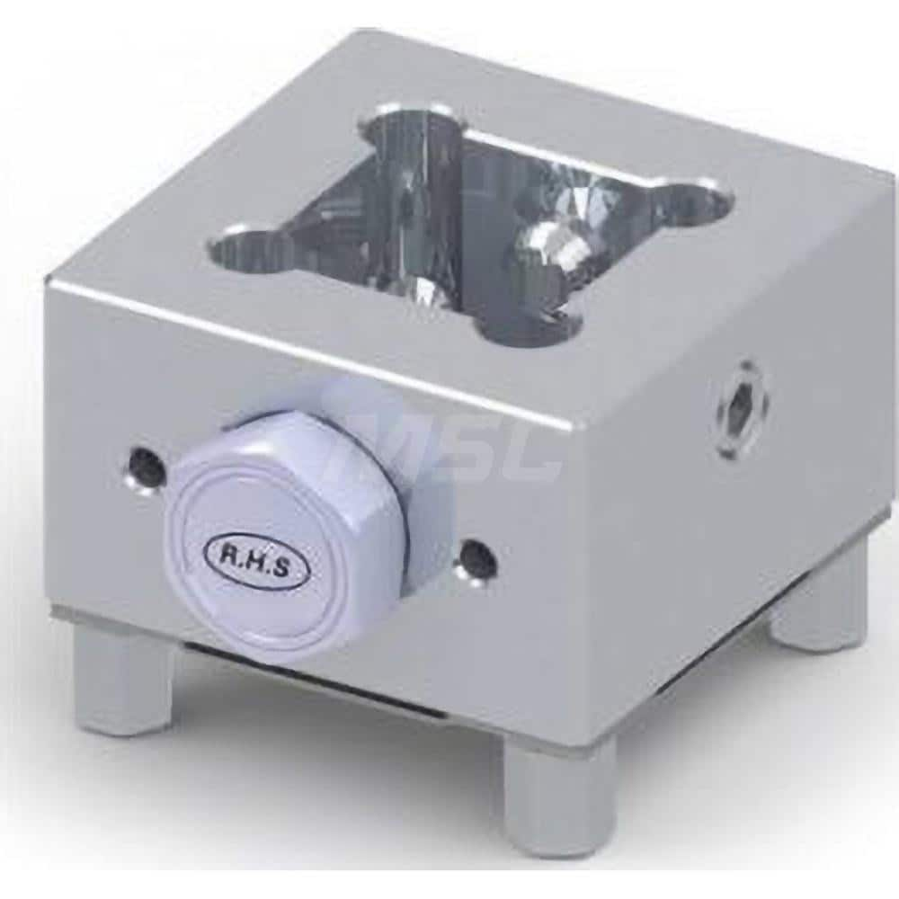 EDM Electrode Holders; System Compatibility: Erowa ITS; Holder Size: S20; Maximum Electrode Size (mm): 20; Electrode Shape Compatibility: Square/Round; Material: Aluminium; Flushing Duct: Yes; With Plate: Yes; Hardened: Yes; For Use With: Erowa/RHS ITS; S