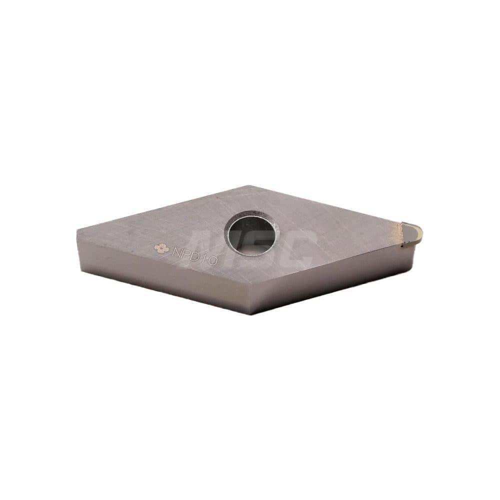 Turning Insert:  VNMA332RH NPD10,  Polycrystalline Diamond Uncoated Finish,  Neutral,  0.0748″ Long,  0.0315″ Corner Radius,  35.0 &deg N/A Diamond,  Series  NPD10