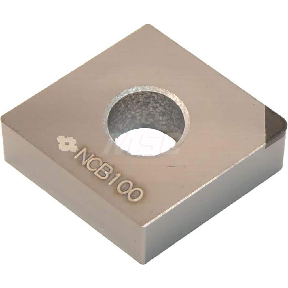 Turning Insert:  NUCNGA431 NCB100,  Cubic Boron Nitride Uncoated Finish,  Neutral,  0.0984″ Long,  0.0157″ Corner Radius,  80.0 &deg N/A Diamond,  Series  NCB100