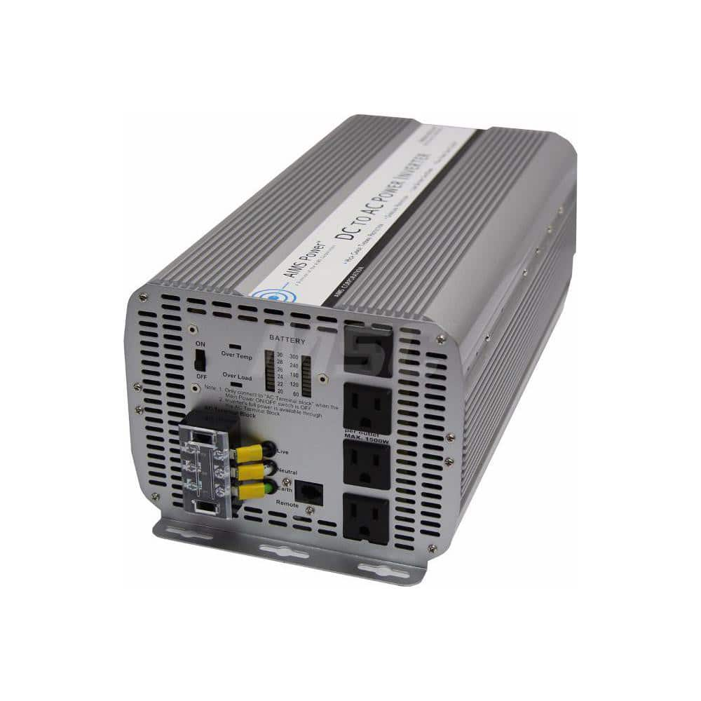 Power Inverters; Input Voltage: 0.00; Output Voltage: 120; Continuous Output Power: 5000; Peak Output Power: 10000; Maximum Input Current Rating: 64; Output Amperage: 41.67; Mounting Type: Surface Mount; Input Voltage: 0.00; Output Voltage: 120; Mount Typ