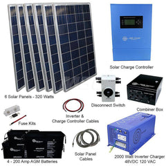 Solar Panels; Maximum Output Power (W): 1920; Amperage (mA): 9.73; Terminal Contact Type: MC-4; Mounting Type: Mounting Holes