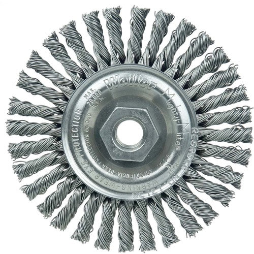 Mini Roughneck 4″ Stringer Bead Wheel, .020″ Steel Fill, 1/2″-13 UNC Nut - Caliber Tooling