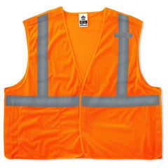 8215BA XS Orange Breakaway Mesh Vest Type R Class 2 Economy - Caliber Tooling