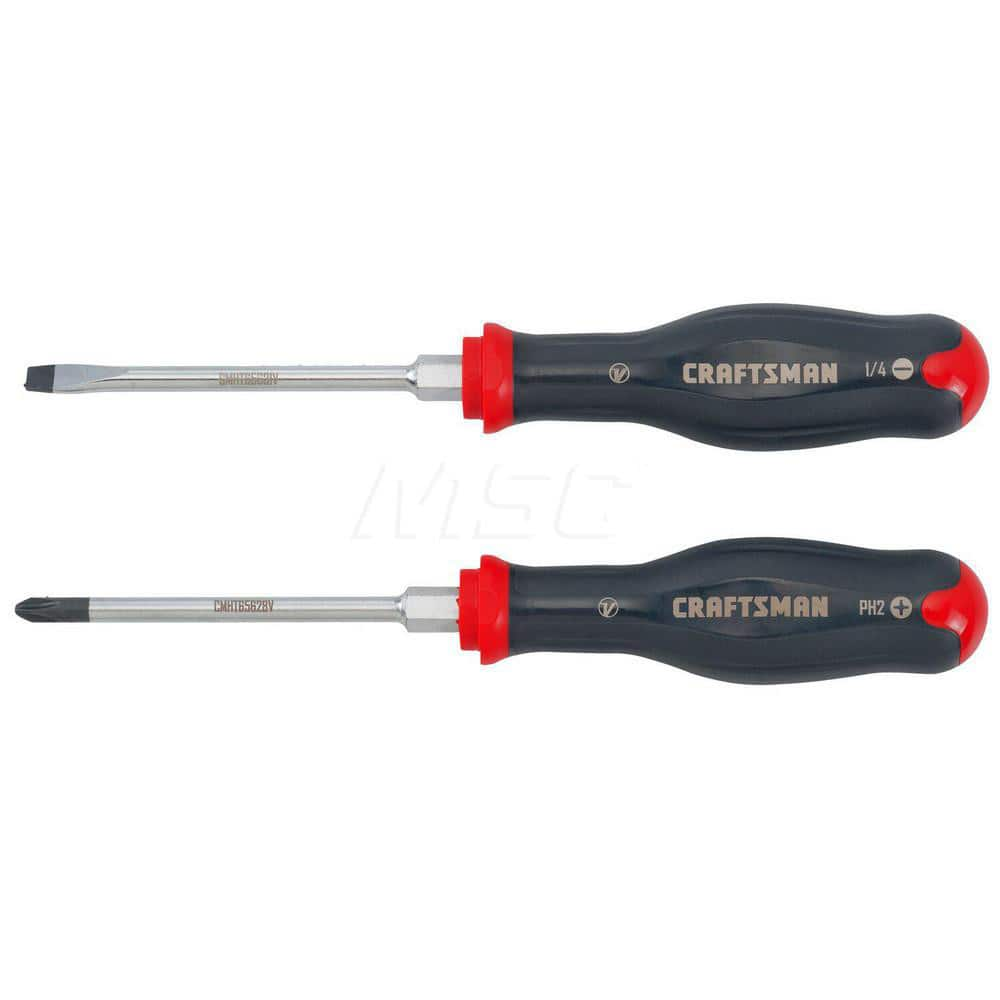 Screwdriver Set: 2 Pc, Phillips & Slotted