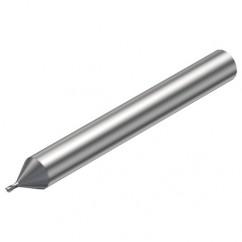 R216.32-00830-AE08G 1620 0.8mm 2 FL Solid Carbide End Mill - Corner Radius w/Cylindrical Shank - Caliber Tooling