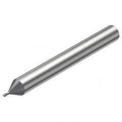 R216.32-01030-AE10G 1620 1mm 2 FL Solid Carbide End Mill - Corner Radius w/Cylindrical Shank - Caliber Tooling