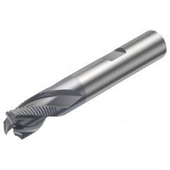 R216.33-20030-BS20K 1640 20mm 3 FL Solid Carbide End Mill - Corner chamfer w/Weldon Shank - Caliber Tooling