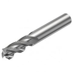 R216.33-12040-AC26U H10F 12mm 3 FL Solid Carbide End Mill - Corner chamfer w/Cylindrical Shank - Caliber Tooling