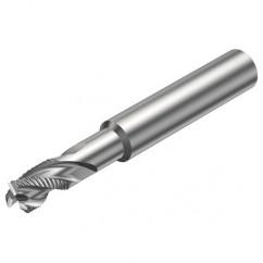 R216.33-10040-AJ14U H10F 10mm 3 FL Solid Carbide End Mill - Corner chamfer w/Cylindrical Shank - Caliber Tooling