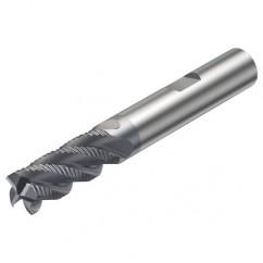 R216.34-06040-BC13K 1640 6mm 4 FL Solid Carbide End Mill - Corner chamfer w/Weldon Shank - Caliber Tooling